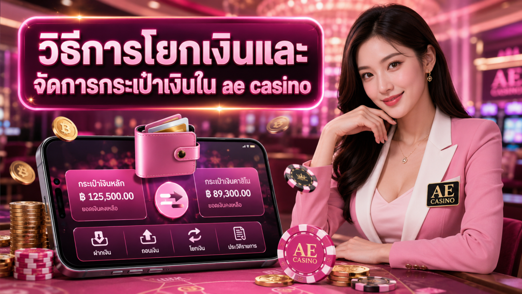 วิธีการโยกเงินและจัดการกระเป๋าเงินใน ae casino ให้ปลอดภัย รวดเร็ว ใช้งานง่าย ปี 2026