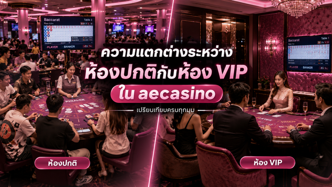 ความแตกต่างระหว่างห้องปกติกับห้อง VIP ใน aecasino เล่นแบบไหนคุ้มค่ากว่าในปี 2026