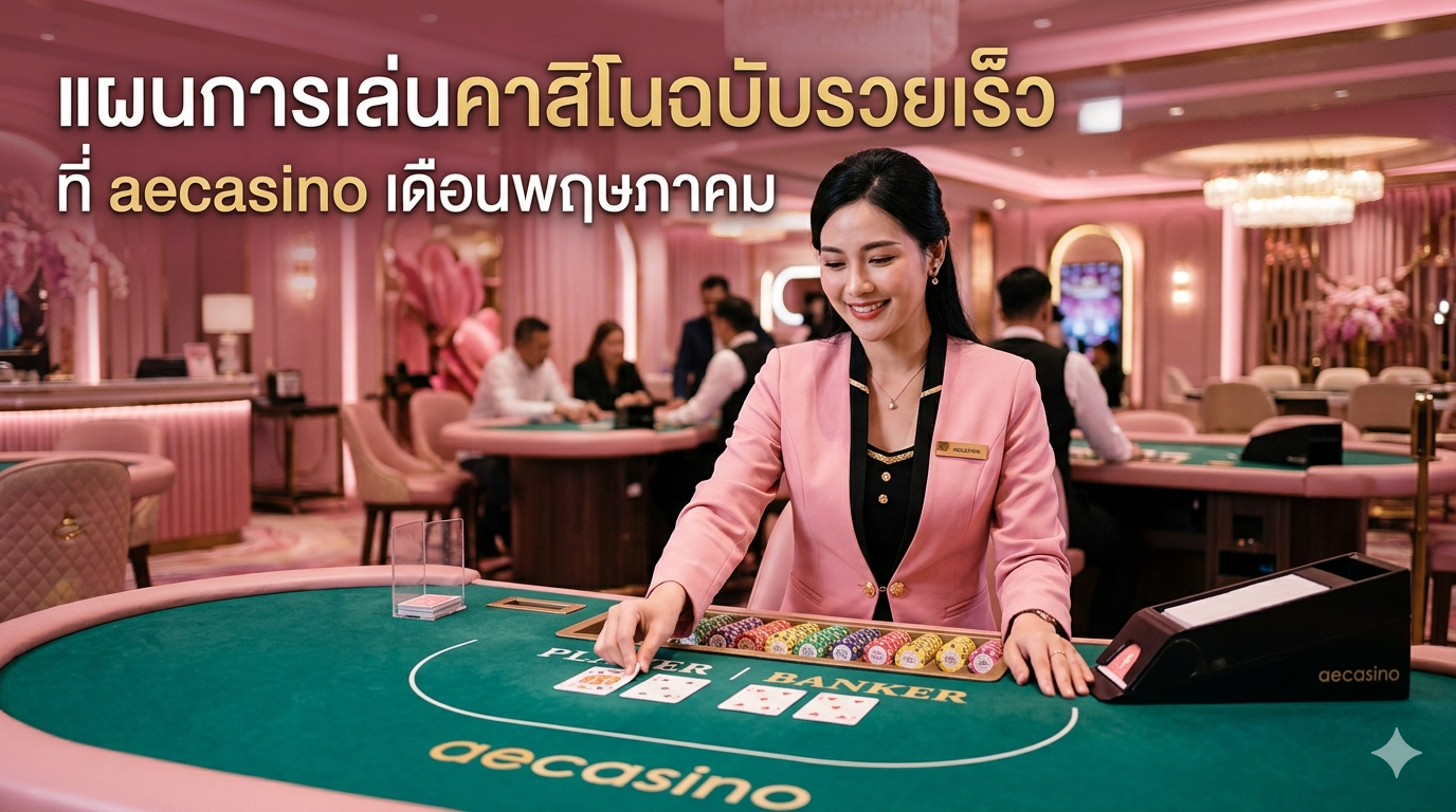 แผนการเล่นคาสิโนฉบับรวยเร็วที่ aecasino เดือนพฤษภาคม 2026 วางแผนเดิมพันอย่างมืออาชีพ